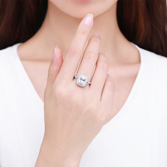 Cross-border s925 classic luxury full diamond charm ring fashion jewelry versatile Internet celebrity popular jewelry one piece hair