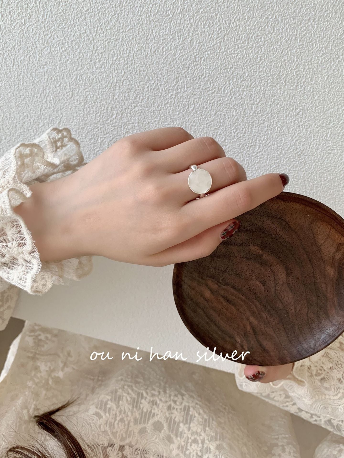 Heavy Industry S925 Sterling Silver Ring Women's ins Style Niche Design High Sense Light Luxury Fashion Index Finger Ring