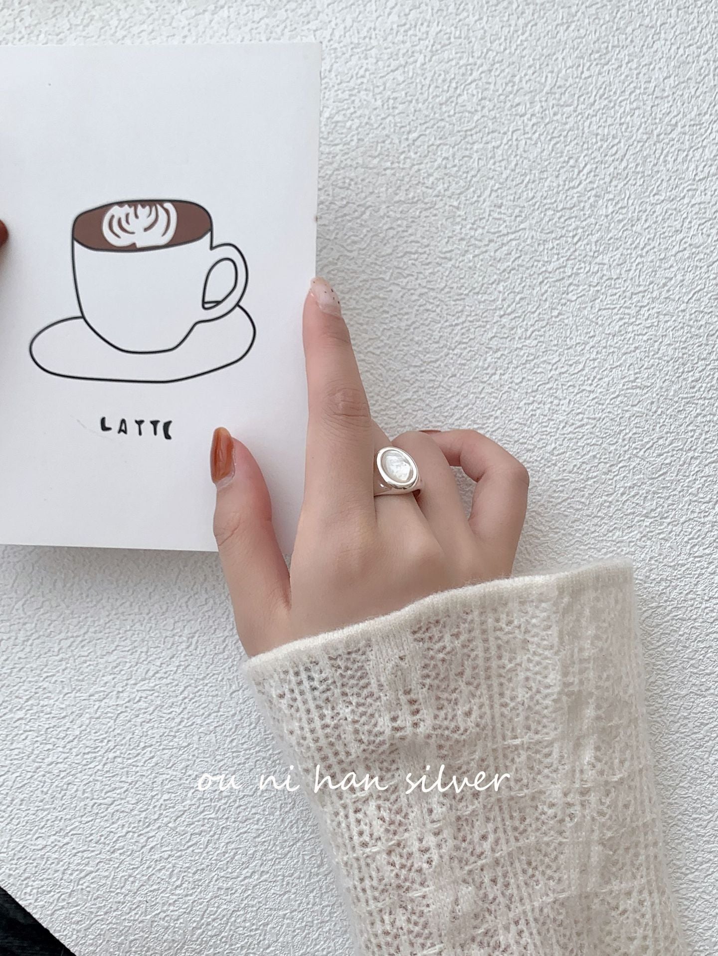 Heavy Industry S925 Sterling Silver Ring Women's ins Style Niche Design High Sense Light Luxury Fashion Index Finger Ring