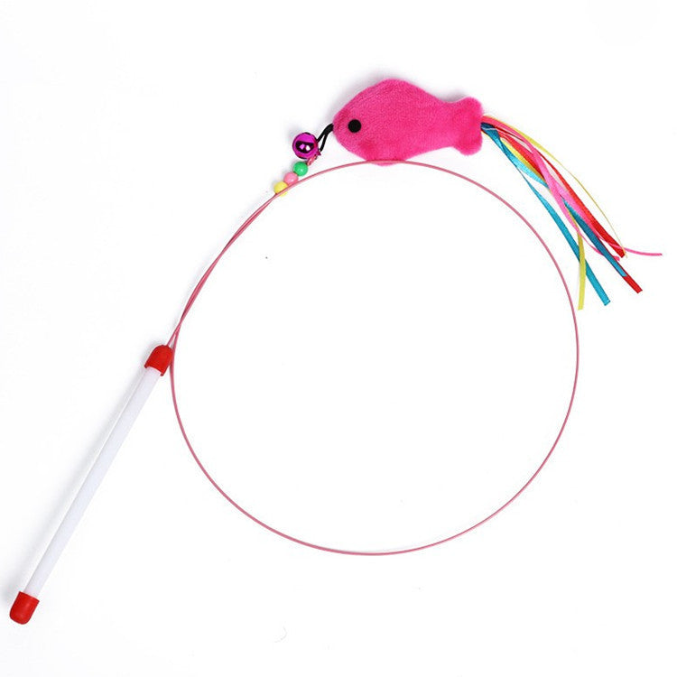 Cat toys Cat teasing stick Self-hi boredom relief artifact with suction cup long pole Pet kitten play Kitten pet products