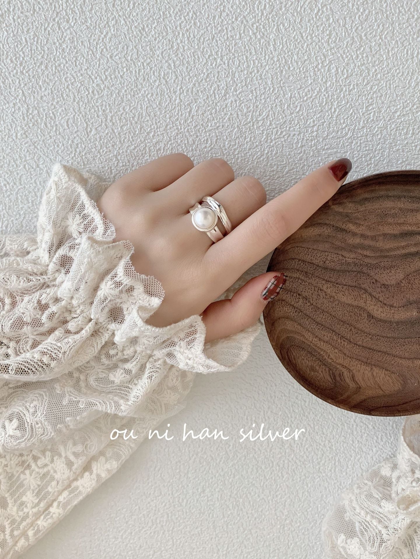 Heavy Industry S925 Sterling Silver Ring Women's ins Style Niche Design High Sense Light Luxury Fashion Index Finger Ring