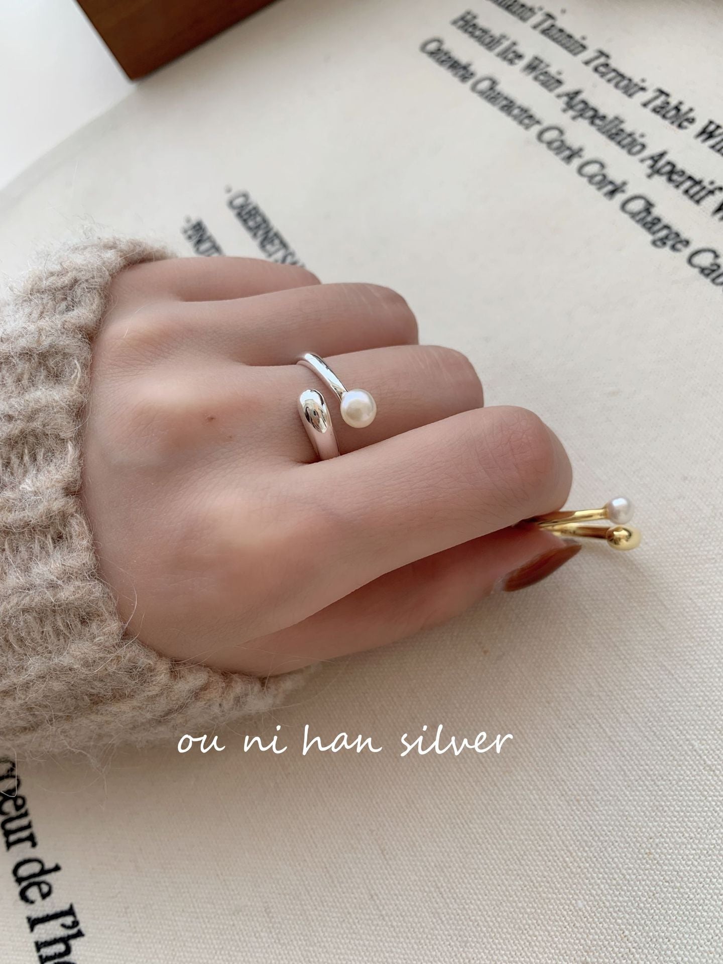 Heavy Industry S925 Sterling Silver Ring Women's ins Style Niche Design High Sense Light Luxury Fashion Index Finger Ring