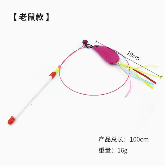 Cat toys Cat teasing stick Self-hi boredom relief artifact with suction cup long pole Pet kitten play Kitten pet products