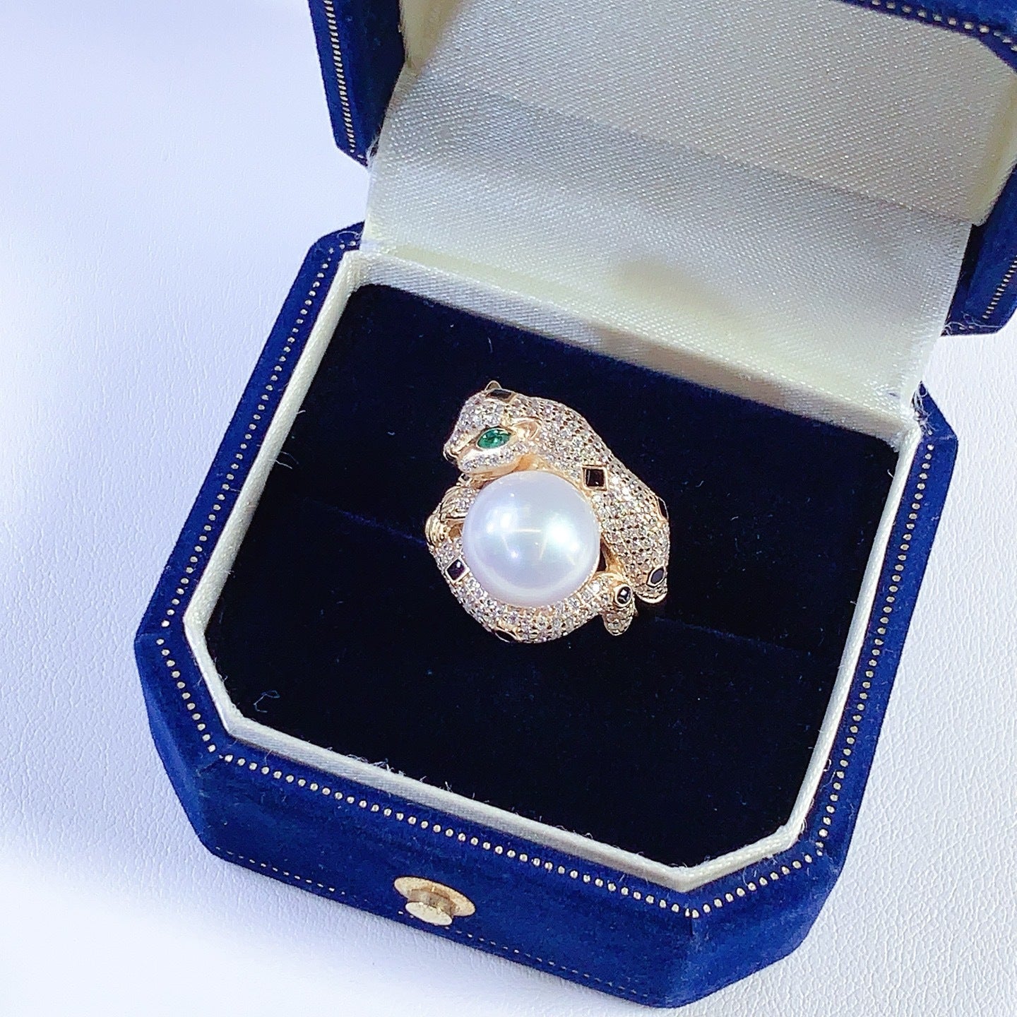 S925 Sterling Silver Zircon Ring Accessories Empty Holder 10-11mm Natural Freshwater Pearl Leopard Bottom Holder Concealer