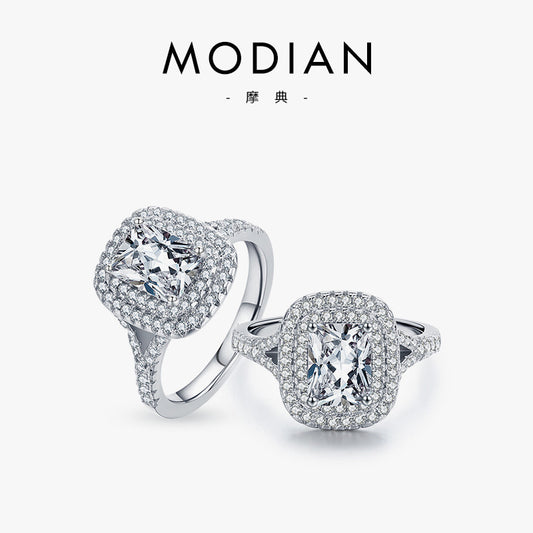 Cross-border s925 classic luxury full diamond charm ring fashion jewelry versatile Internet celebrity popular jewelry one piece hair
