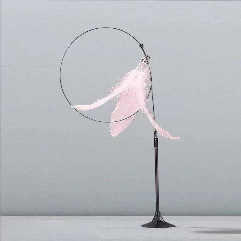 Cat toys Cat teasing stick Self-hi boredom relief artifact with suction cup long pole Pet kitten play Kitten pet products