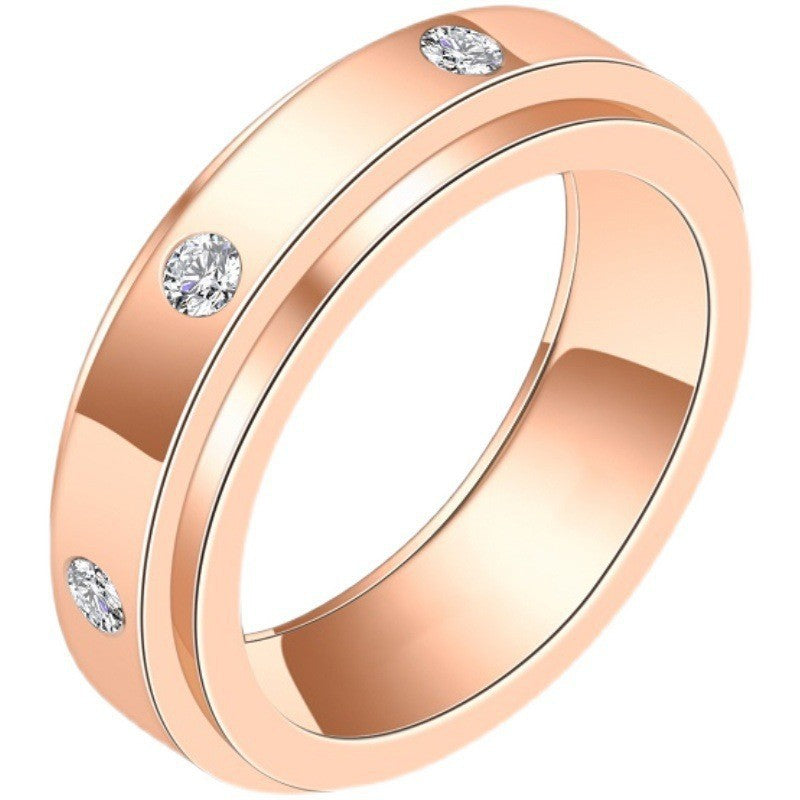Time has come and gone. Women's 925 sterling silver plated 18K gold can be rotated and rotated without fading. Couple ring