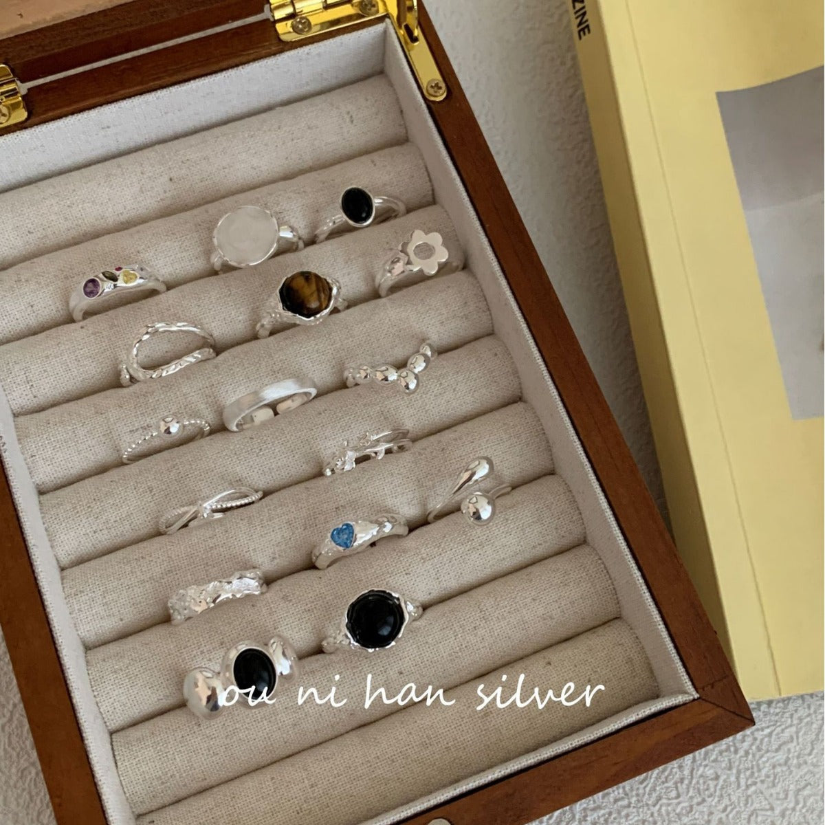 Heavy Industry S925 Sterling Silver Ring Women's ins Style Niche Design High Sense Light Luxury Fashion Index Finger Ring
