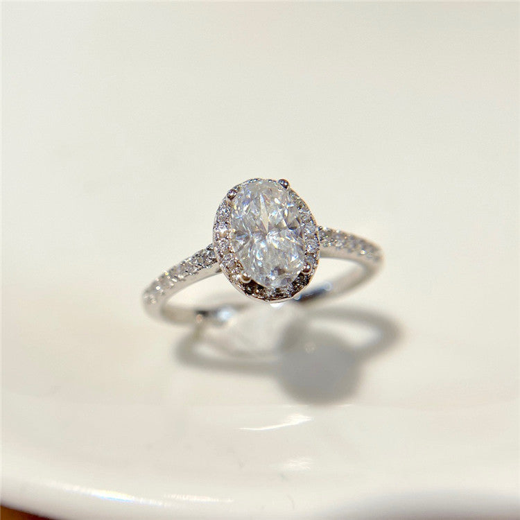 Silver ring, new oval mozzarella ring, D color mozzarella ring, empty ring, silver jewelry.