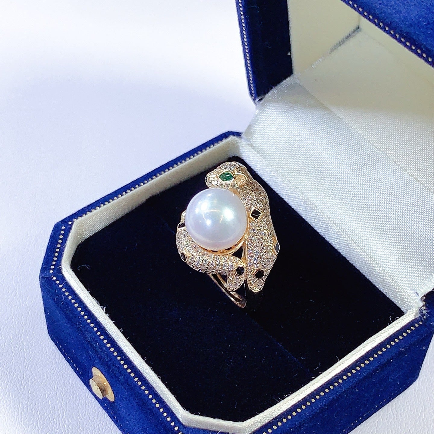 S925 Sterling Silver Zircon Ring Accessories Empty Holder 10-11mm Natural Freshwater Pearl Leopard Bottom Holder Concealer