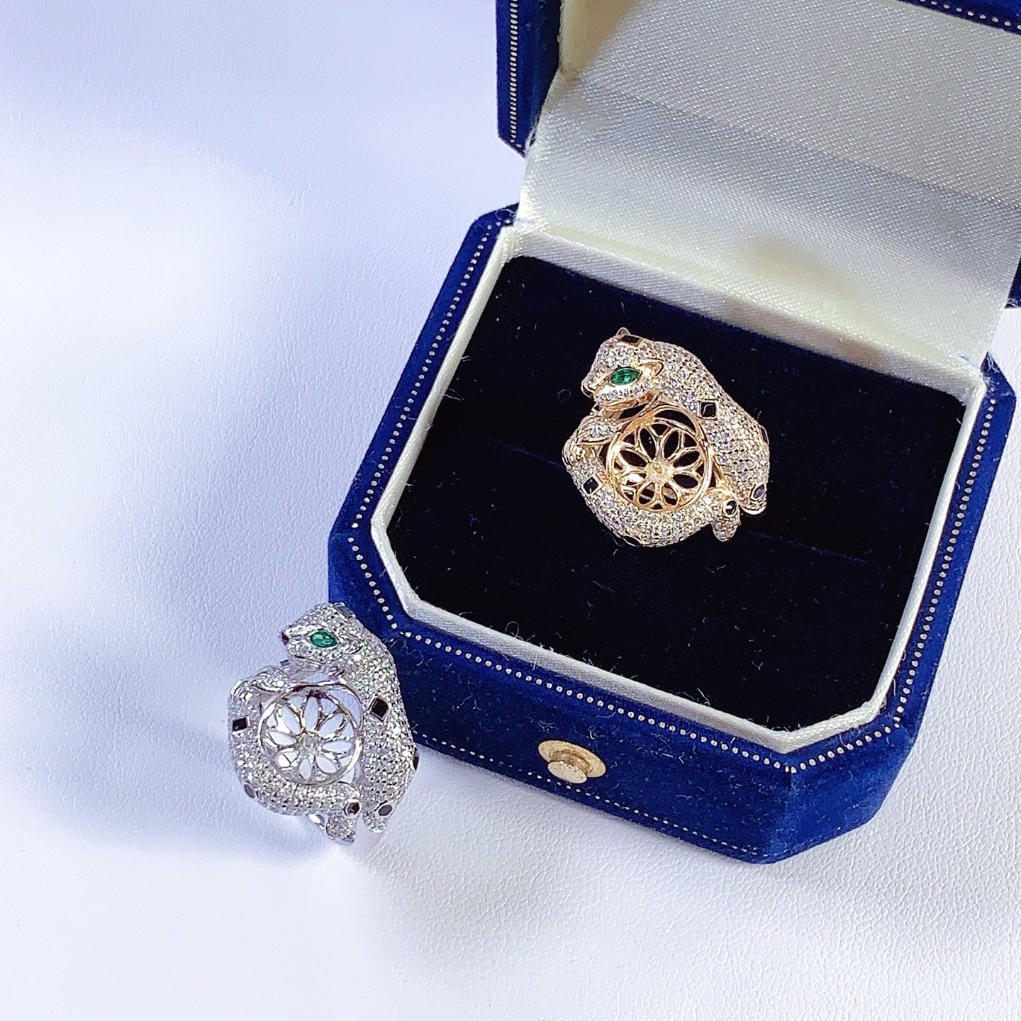 S925 Sterling Silver Zircon Ring Accessories Empty Holder 10-11mm Natural Freshwater Pearl Leopard Bottom Holder Concealer