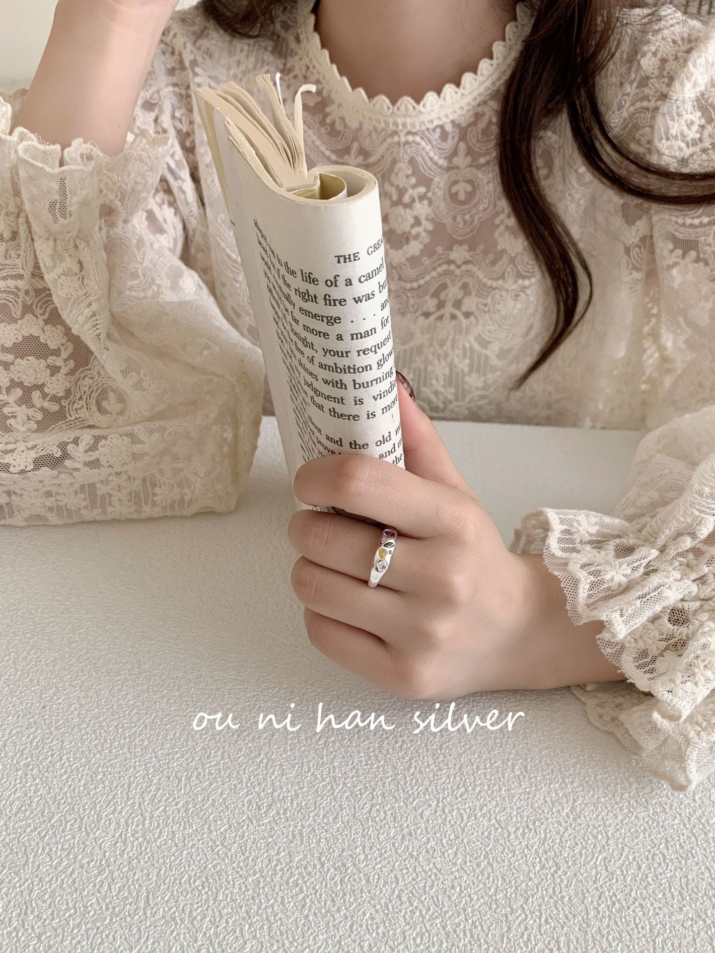 Heavy Industry S925 Sterling Silver Ring Women's ins Style Niche Design High Sense Light Luxury Fashion Index Finger Ring
