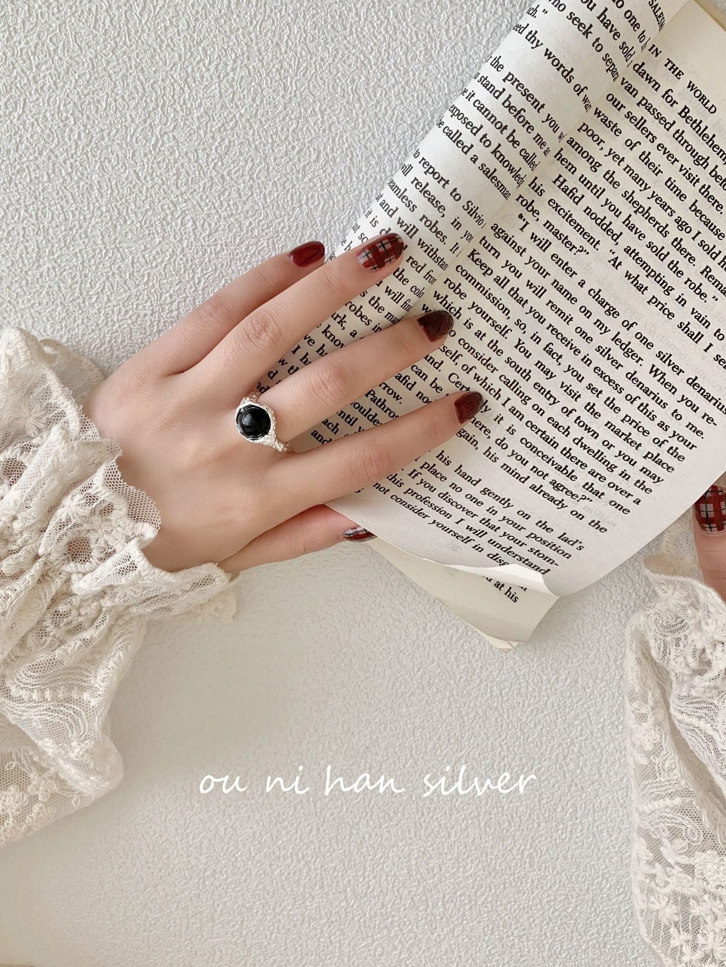 Heavy Industry S925 Sterling Silver Ring Women's ins Style Niche Design High Sense Light Luxury Fashion Index Finger Ring