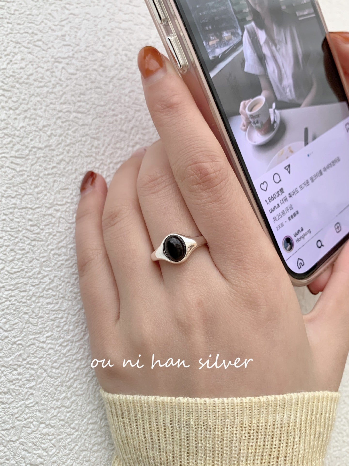 Heavy Industry S925 Sterling Silver Ring Women's ins Style Niche Design High Sense Light Luxury Fashion Index Finger Ring