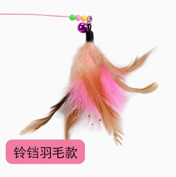 Cat toys Cat teasing stick Self-hi boredom relief artifact with suction cup long pole Pet kitten play Kitten pet products