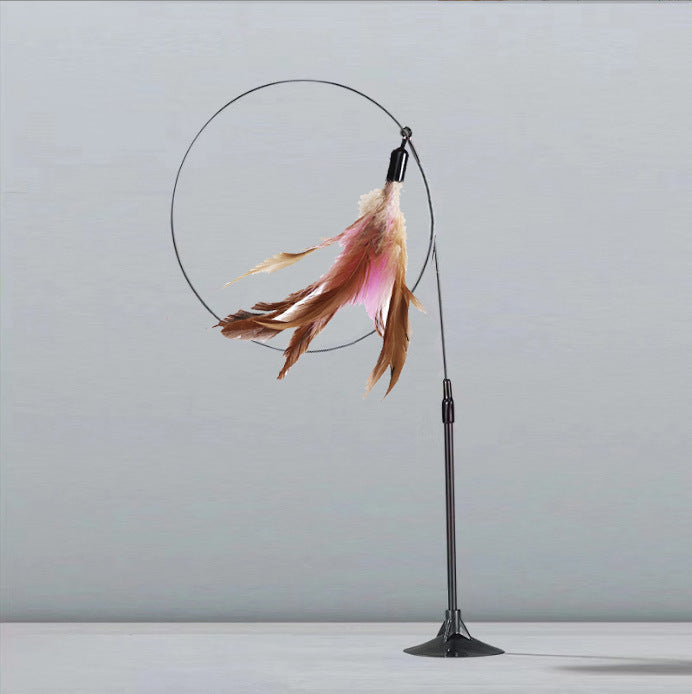 Cat toys Cat teasing stick Self-hi boredom relief artifact with suction cup long pole Pet kitten play Kitten pet products